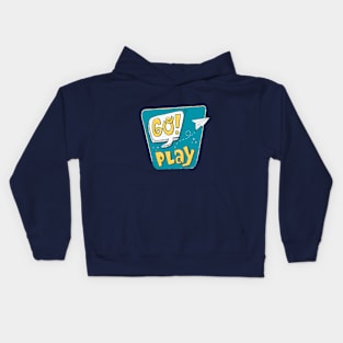 Hand drawn Go Play slogan Kids Hoodie